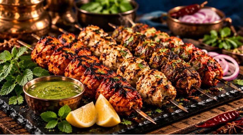 Assorted grilled kababs
